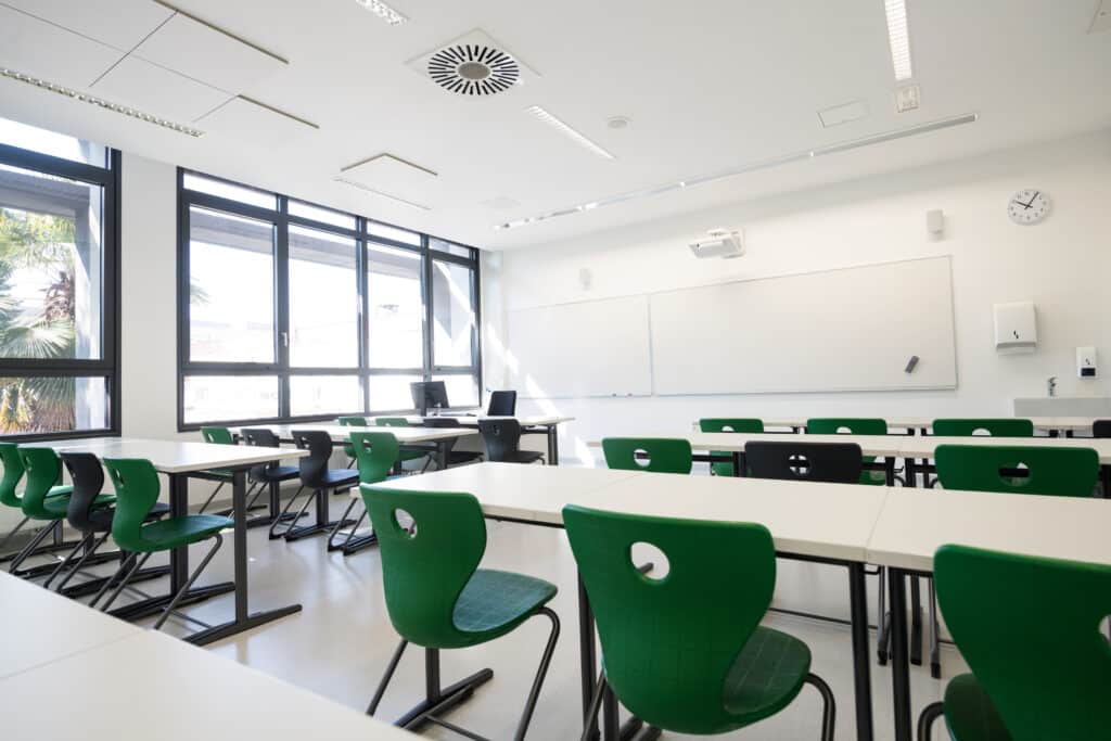 Ventilation dans une salle de classe